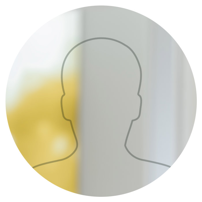 Silhouette einer Person. 